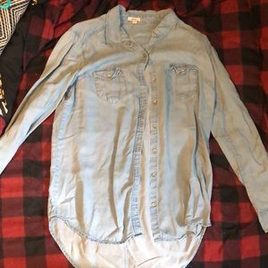 Blue button up shirt